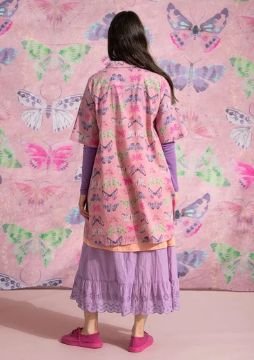 “Fjäril” woven dress in organic cotton - dusky pink