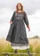 Geweven jurk "Sahara" van biologisch katoen (donker asgrijs XS)