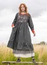 Kleid „Sahara“ aus Bio-Baumwollgewebe (dunkelaschgrau XS)