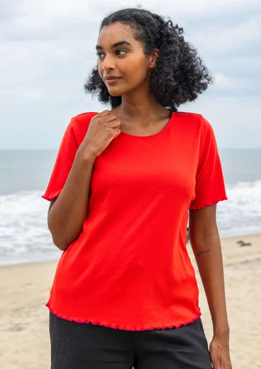 “Drop” organic cotton top - bright red