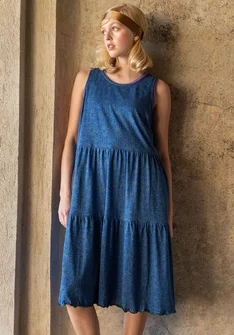 Jerseykleid „Papillon“ aus Bio-Baumwolle - hellindigo