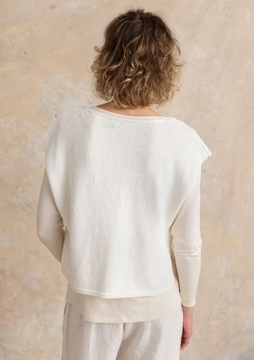 Strickpullunder aus Bio-/Recycling-Baumwolle - ungefärbt