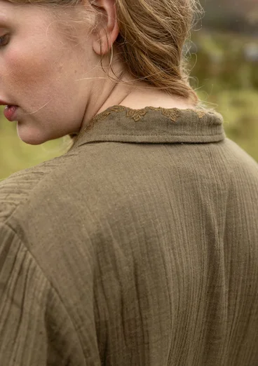 Einfarbige Jacke „Frigg“ aus Bio-Baumwolle - fichte