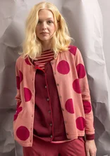 Cardigan "Ina" i økologisk bomuld/lyocell - kirsebærblomst