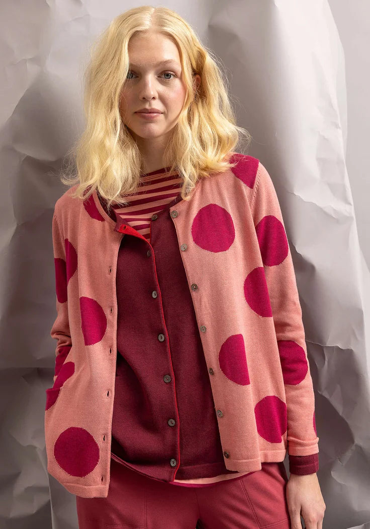 Strickjacke „Ina“ aus Bio-Baumwolle/Lyocell - kirschblüte