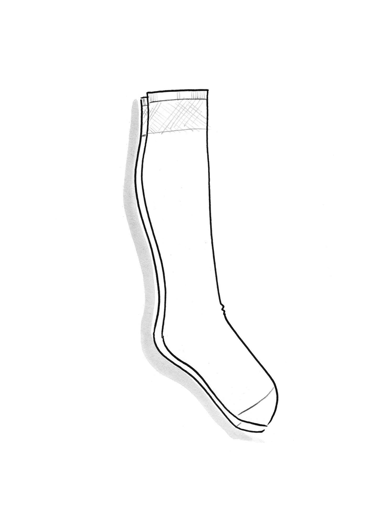 Knee-highs in recycled nylon grass green