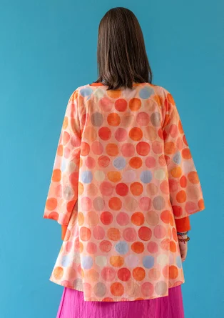 Webtunika „Germain“ aus Bio-Baumwolle - marmorrosa