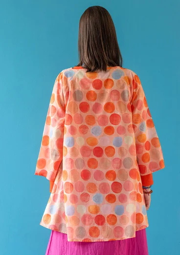 Webtunika „Germain“ aus Bio-Baumwolle - marmorrosa