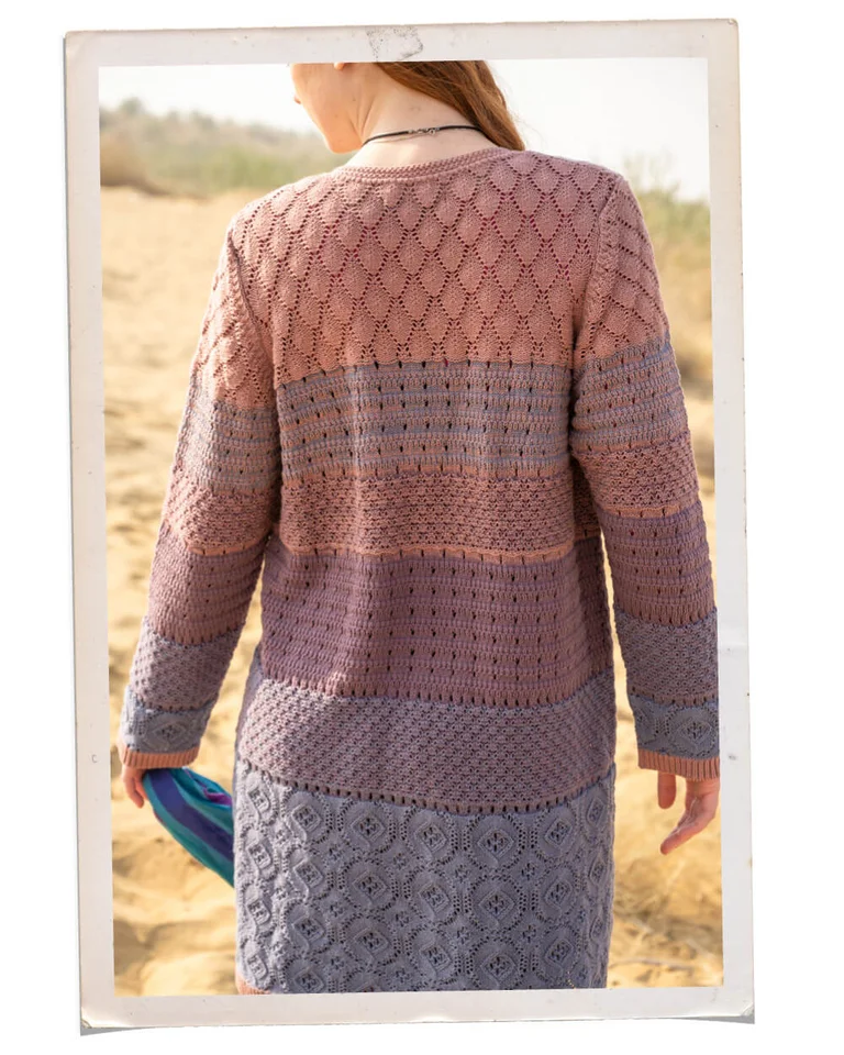 “Chloe” long cardigan in recycled cotton