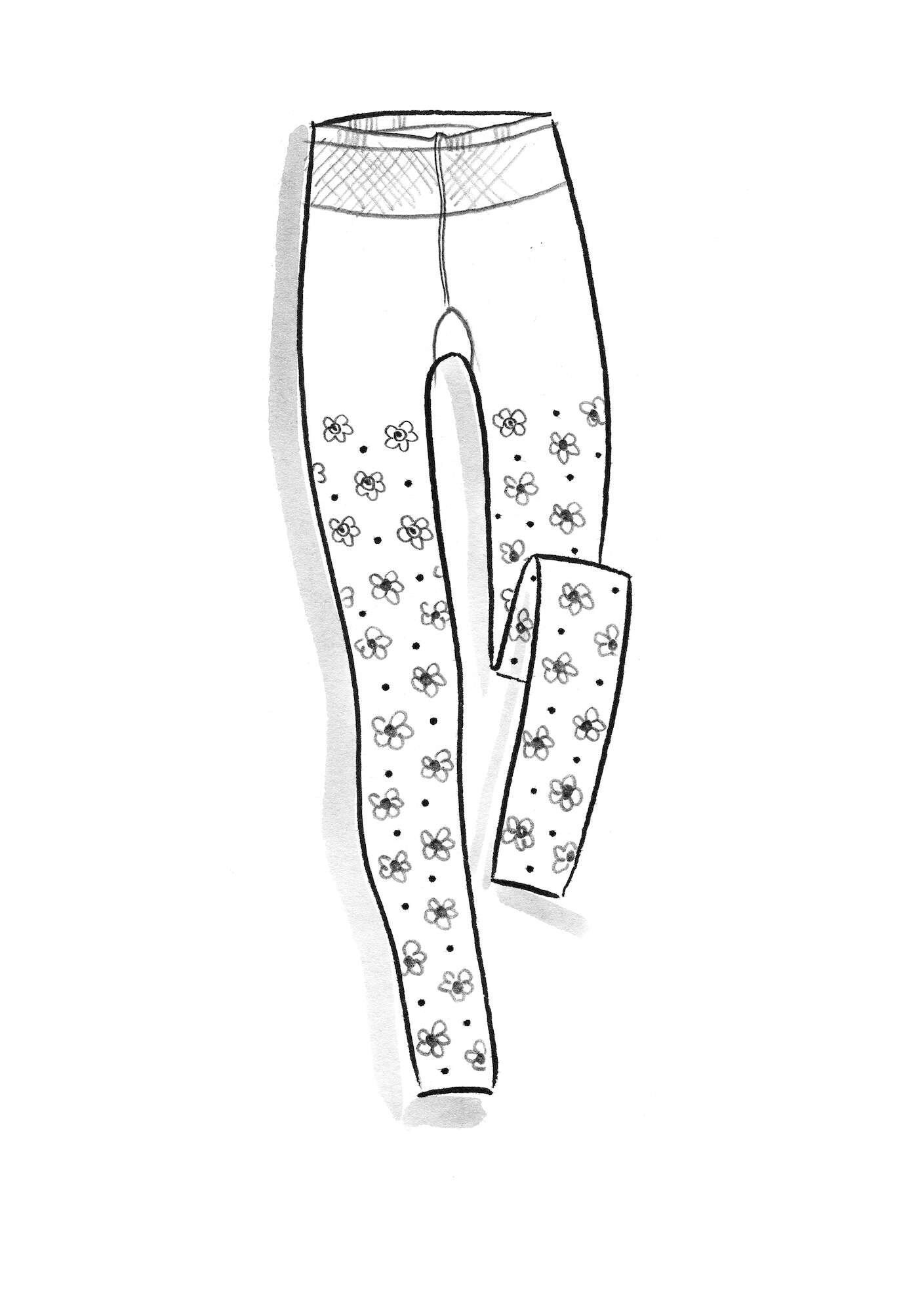 “Belle” jacquard-patterned leggings in recycled nylon