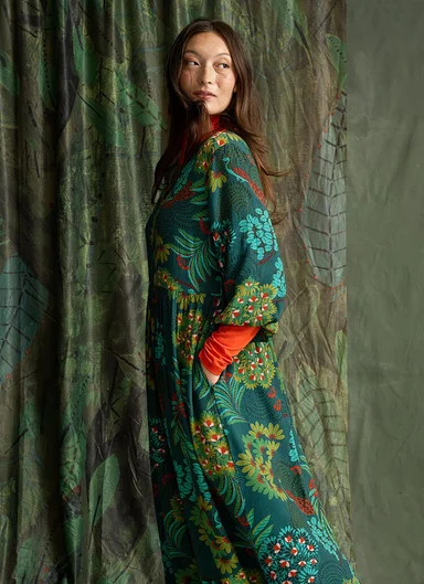 A women wearing clothing from Gudrun Sjödén’s fall collection 2026.