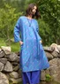 Robe tissée "Shiva" en coton biologique (bleu arctique L)