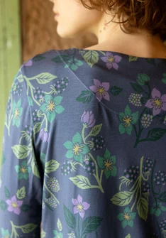 Geblümtes Shirt „Idun“ aus Lyocell/Elasthan - nebelblau