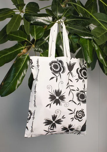 Stofftasche M aus Öko-Baumwolle - schwarz