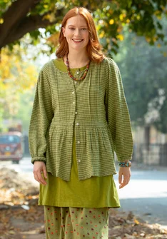 Bluse „Noira“ aus Bio-Baumwolle - grasgrün