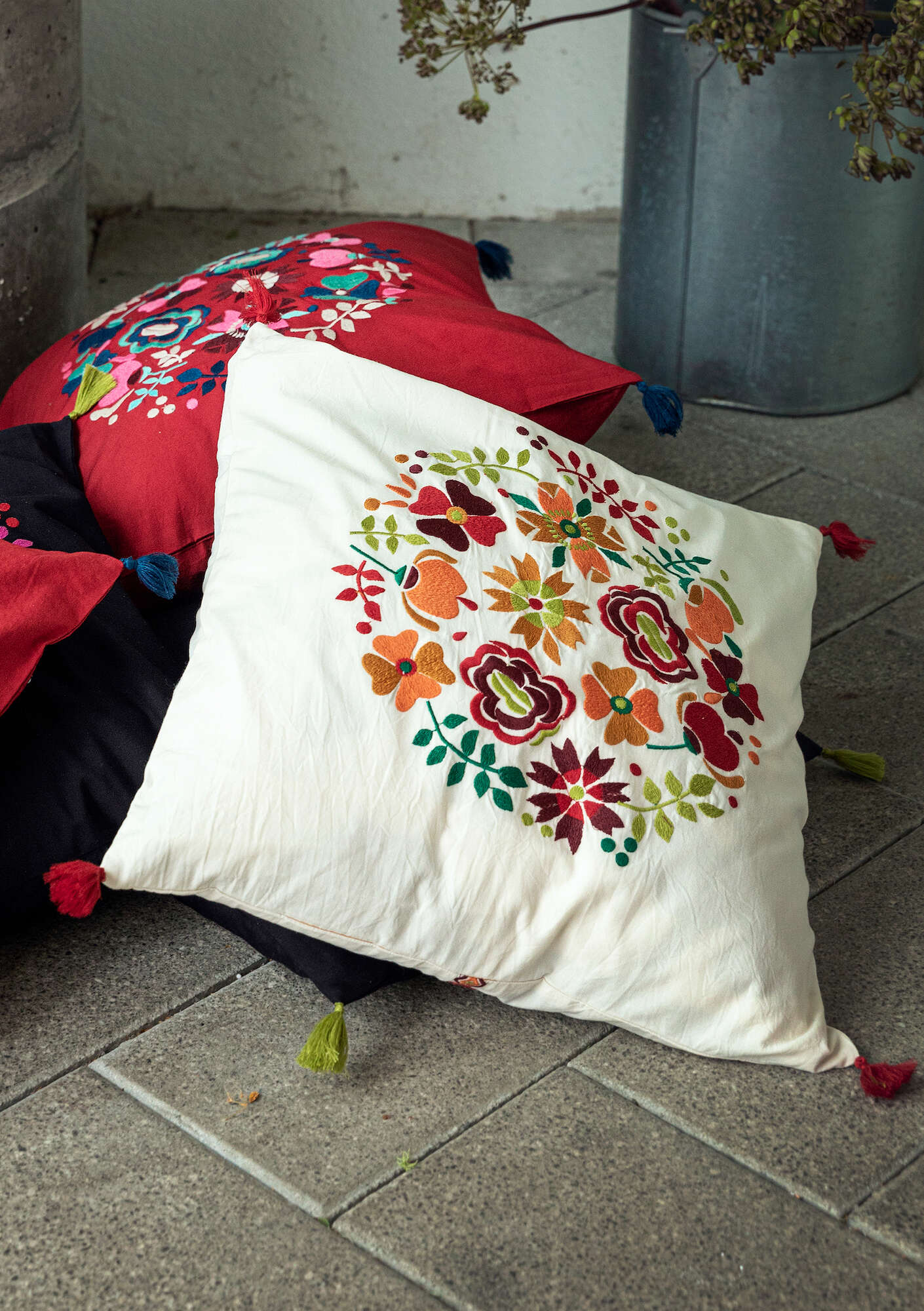 “Lisbeth” organic cotton cushion cover unbleached