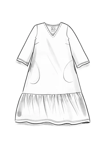 “Tyra” jersey dress in organic cotton/modal - black