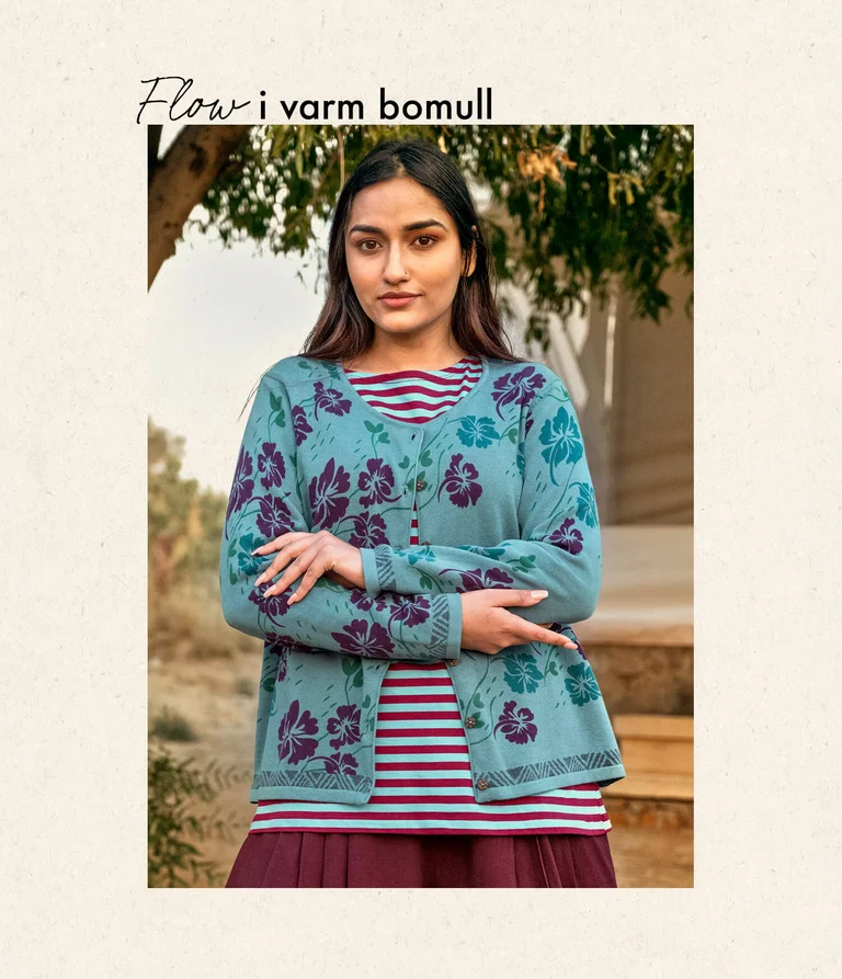 “Flow” cardigan in organic/recycled cotton