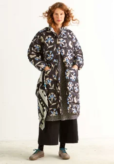 Dunkappa "Crocus" i återvunnen polyester/återvunnet dun - svart