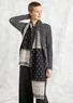 “Tove” organic/recycled cotton knitted scarf (black One Size)