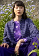 Kangaspaita "Wavy” ekopuuvillaa - taivaansininen