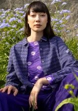 Kangaspaita "Wavy” ekopuuvillaa - taivaansininen