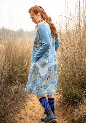Robe « Embla » en coton biologique tissé - bleu lin