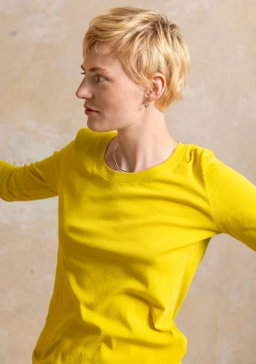 Jerseyshirt aus Bio-Baumwolle - dijonsenf