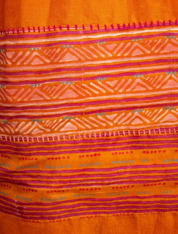 Robe tissée « Amber » en coton biologique/lin - masala