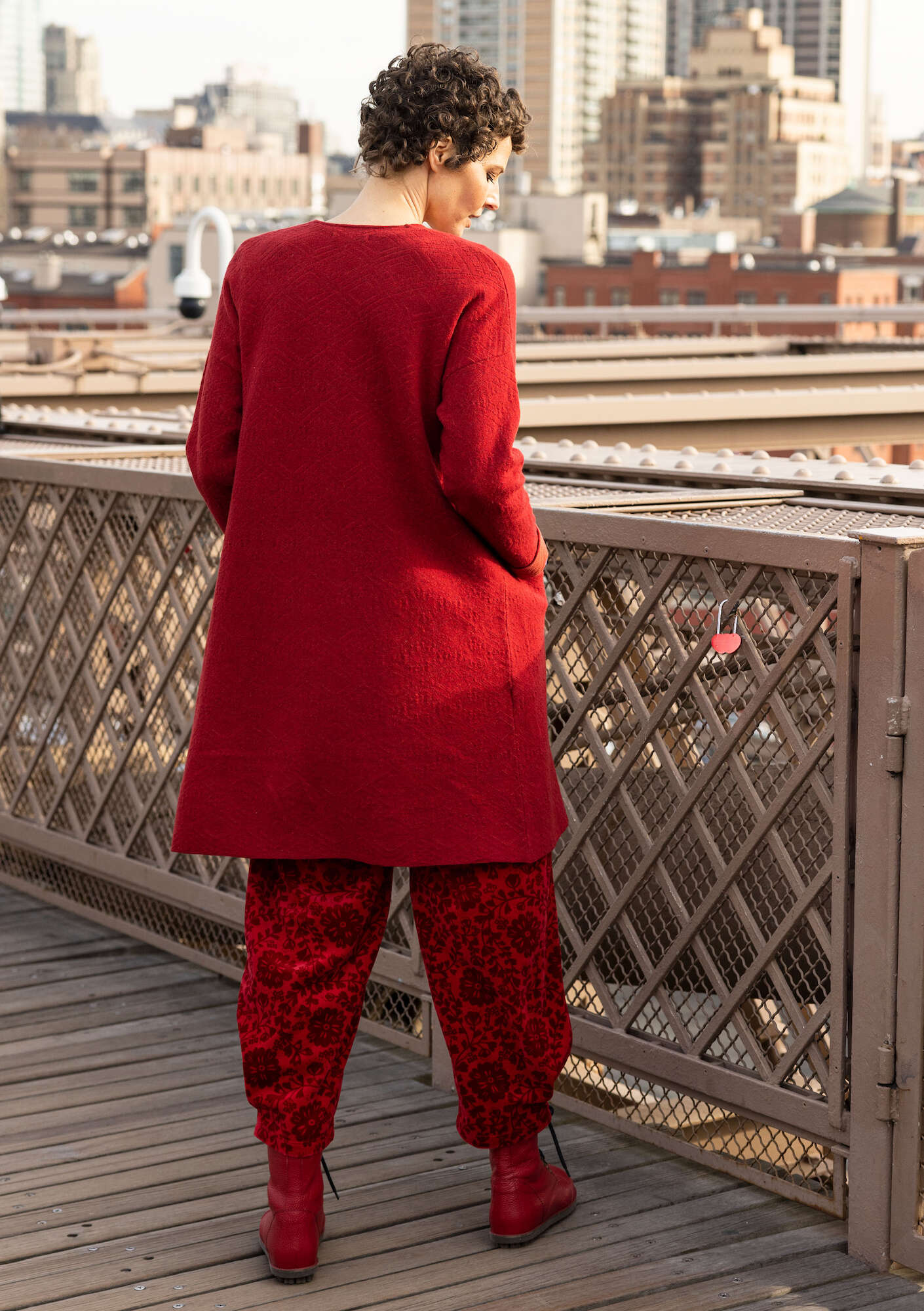 Lang cardigan Brooklyn agate red