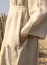“Bifrost” woven linen shirt dress (natural L)