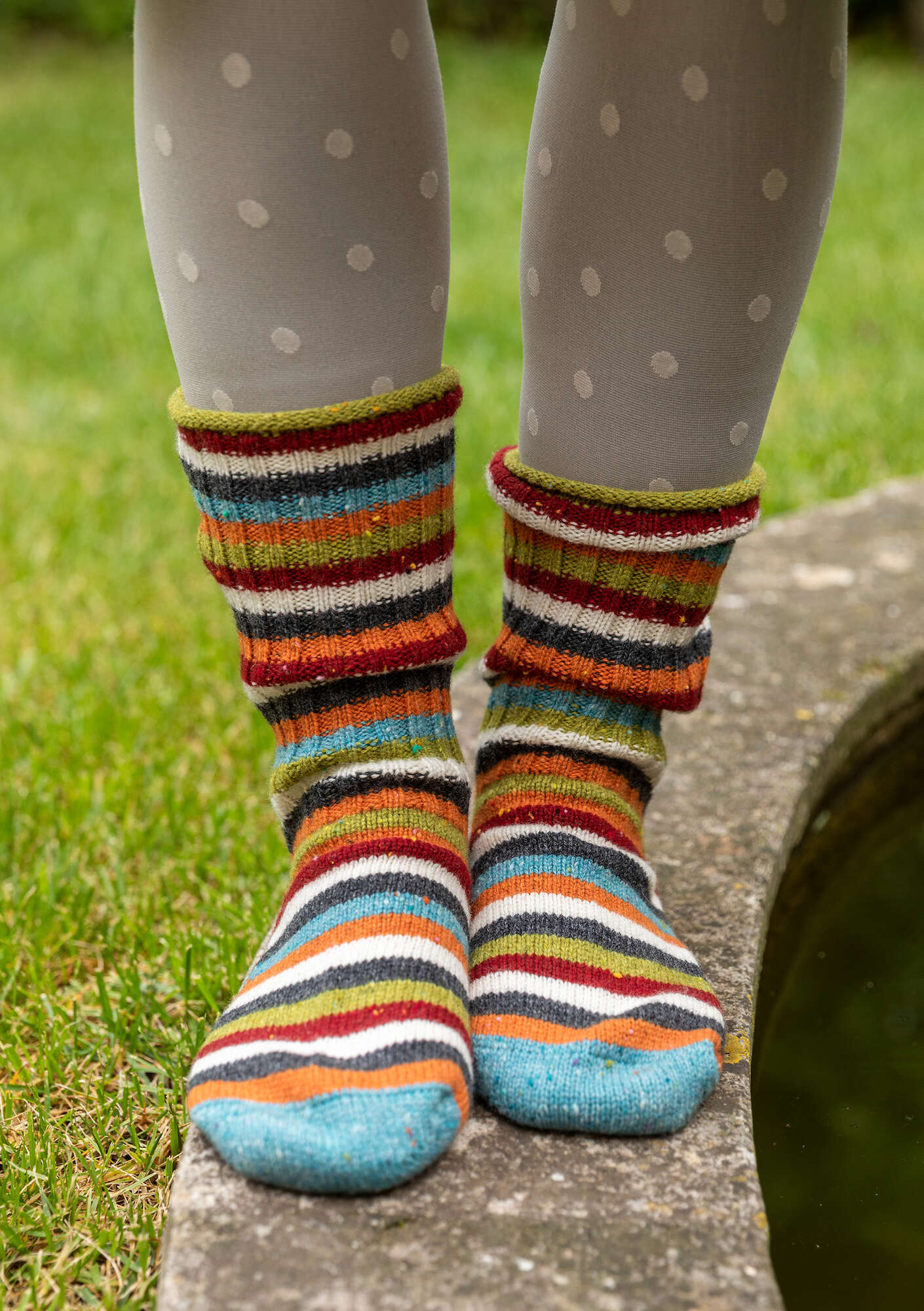 Wool boot socks multicoloured