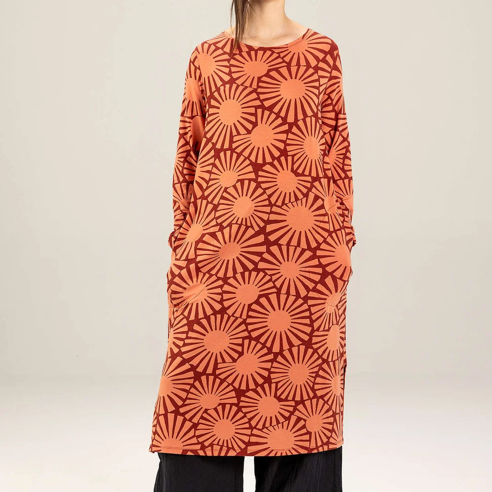 “Taiyoko” lyocell/elastane jersey dress - rooibos