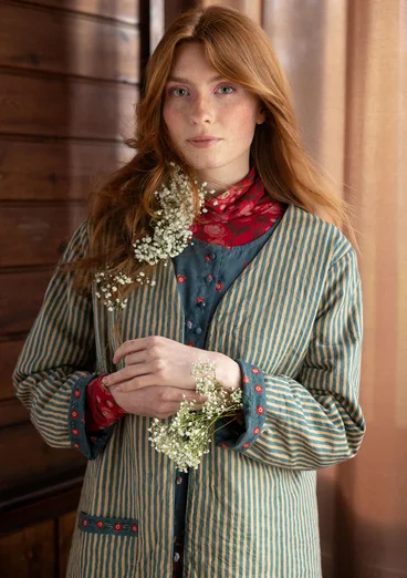 Wendejacke „Asta“ aus Bio-Baumwolle - indigogrün