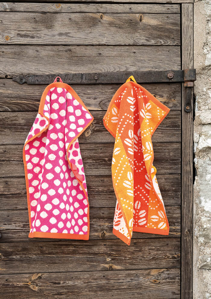 Guest towel 2-pack “Leafy” in organic cotton