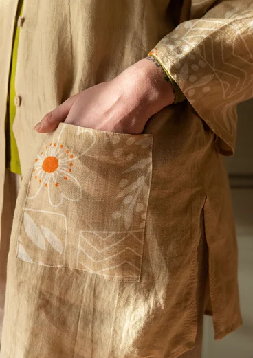 “Nemorosa” linen tunic - sandstone