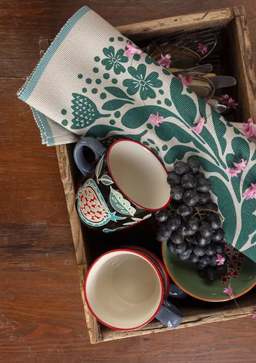 “Fruits” ceramic mug - dark ash grey