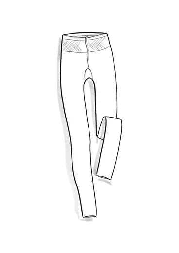 Solid-colour leggings made from recycled polyamide - indigo blue