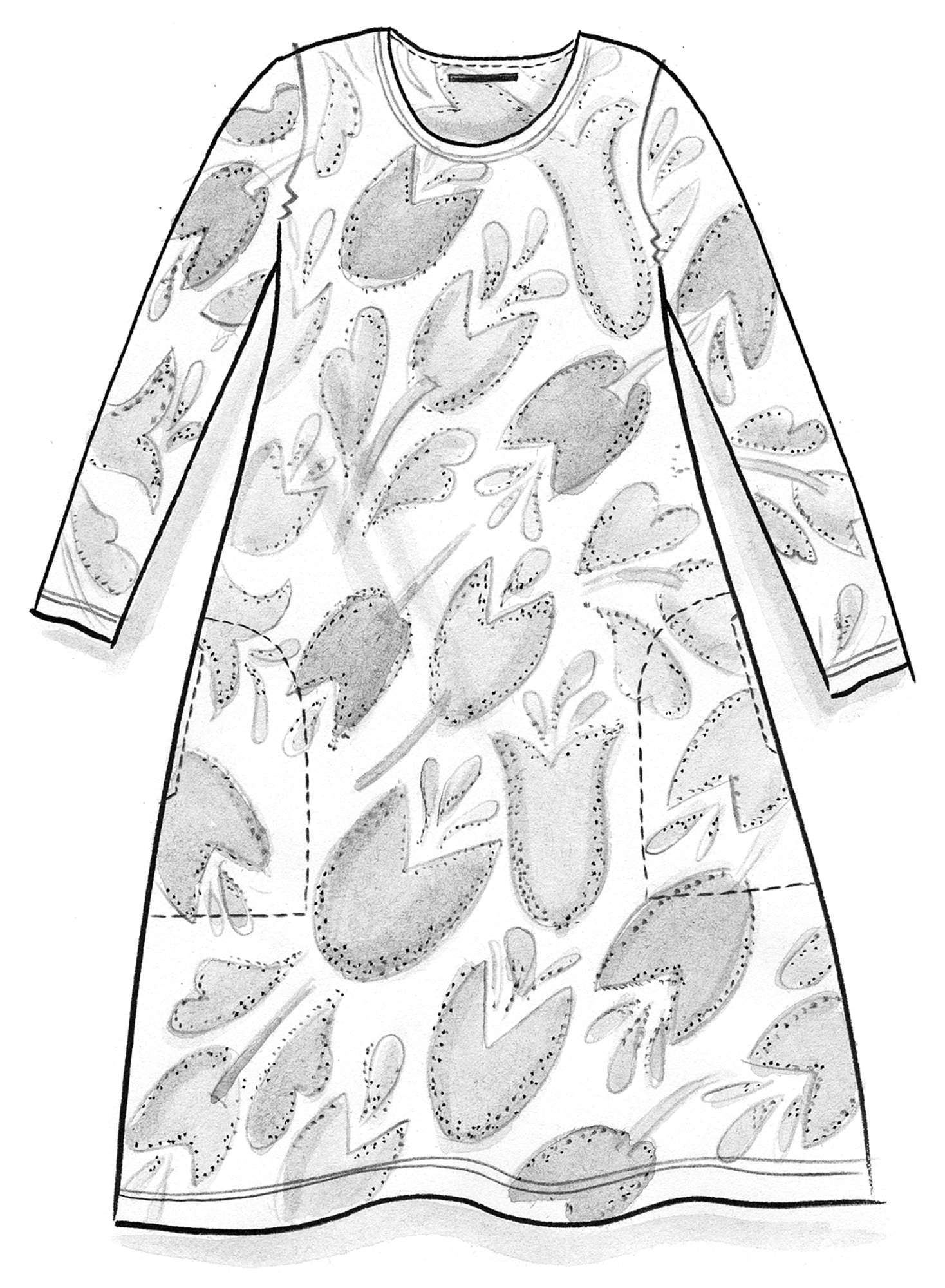 Robe ”Botanica” en jersey de modal
