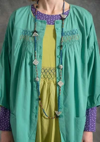 Blouse d’artiste en coton biologique/modal - vert Orient clair