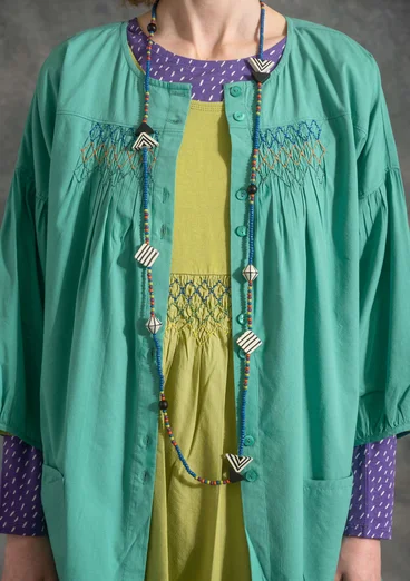 Blouse d’artiste en coton biologique/modal - vert Orient clair