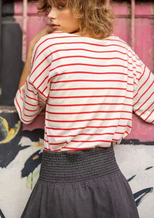 Kurzer Webrock „Ines“ aus Bio-Baumwolle - grafit