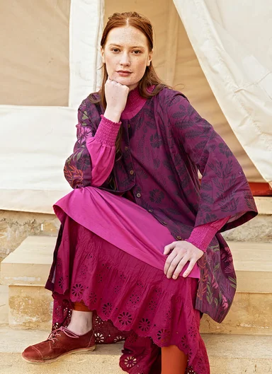“Dawn” long cardigan in ramie/recycled cotton