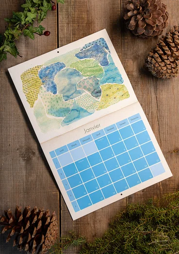 Calendrier 2026 de Gudrun Sjödén - version française