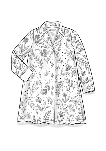 Trikåkavaj "Amsterdam" i ekologisk bomull - mörk natur