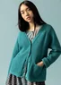Recycled cotton cardigan (aqua green M)
