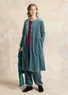 Robe boutonnée en velours de coton biologique/polyester recyclé (arbre à thé L)