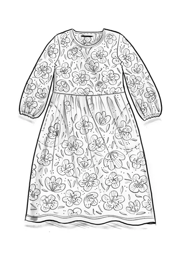 Gemustertes Kleid „Ada“ aus Bio-Baumwolle/Modal - indigo