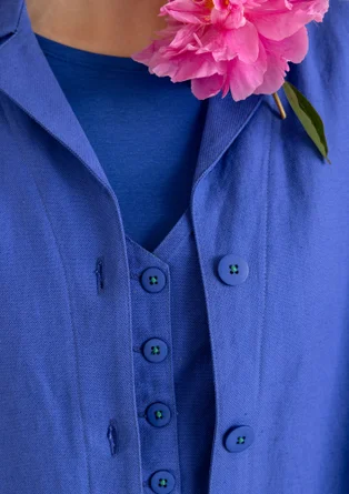 “Esme” woven organic cotton/linen jacket - lupin