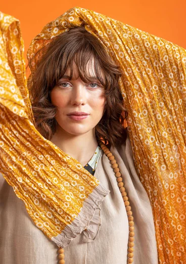 Schal „Jasmine“ aus Bio-Baumwolle - senf